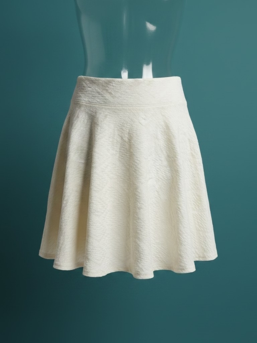 ​American Eagle Ivory White Jacquard Knit Skater Skirt NWT Size Large